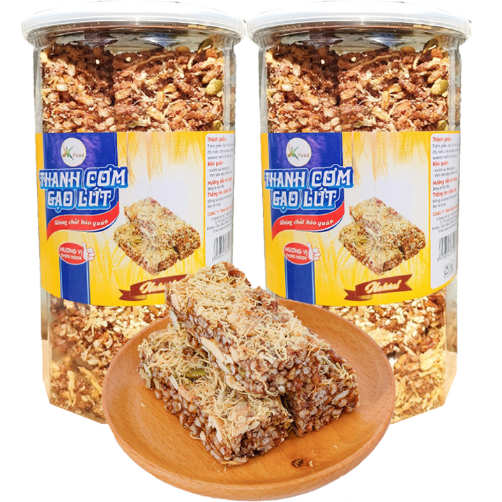 Thanh gạo lứt chà bông mỗi hũ 250g hiệu SK FOOD