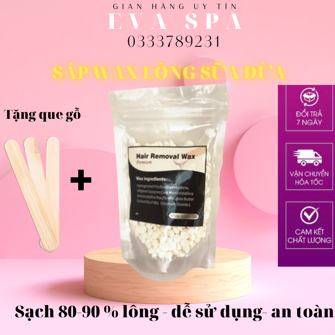 Sáp Wax Lông Nóng Hard Wax Beans 100gr Dạng Hạt Đậu (Tặng Kèm Que Phết Wax)