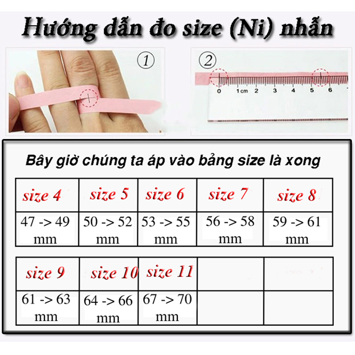 Nhẫn titan nữ đính hàng đá vuông thời trang WNH554 Không đen không gỉ sét