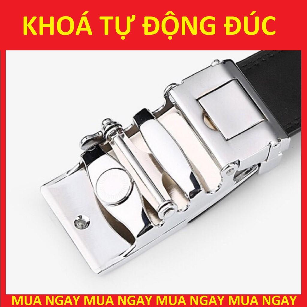 Thắt Lưng Da Nam Cao Cấp Khóa Cài Da Xịn. Dây Nịt Nam Da Bò 100% Mạ Vàng Nam Tính GC305
