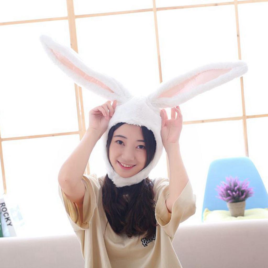 Plush Fun Long Ears Plush Cartoon Rabbit Animal Hat Party Costume Fancy Dress Holiday Photo Prop