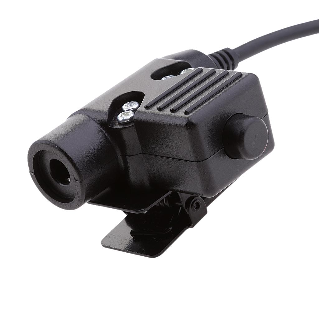 Waterproof PTT Cable Plug for U94 Z Headset Noise Reduction Earphone Kenwood Walkie Talkie