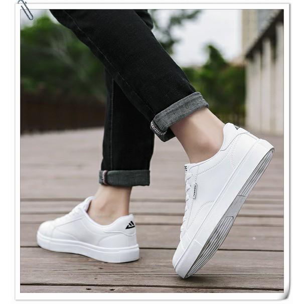 Giày Thể Thao Sneaker Da Nam G14 DA ( TRẮNG ) Mẫu mới Hot Trend phong cách Korea