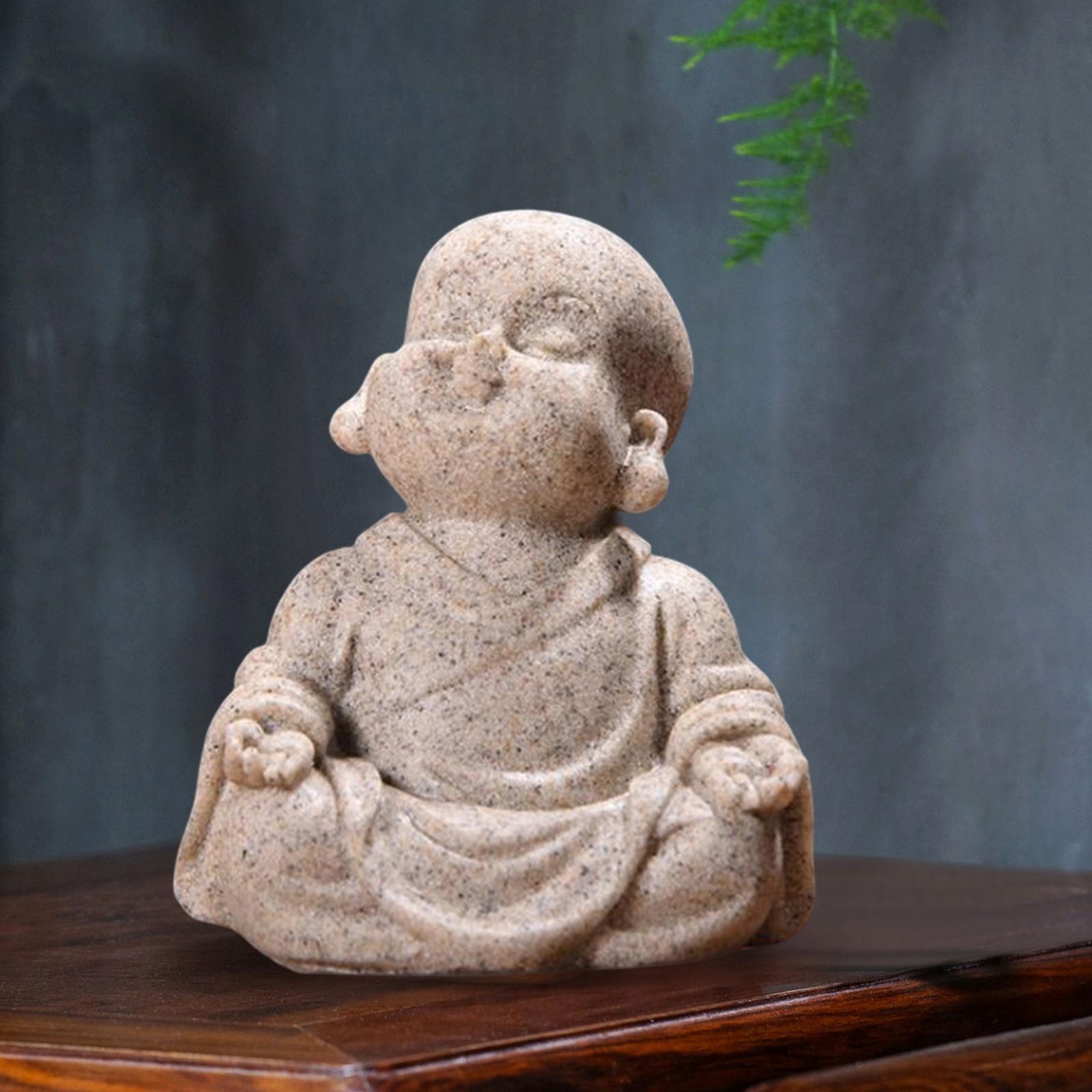 2x Buddha Statue Spiritual Ceramic Classic Inches Crafts for Office