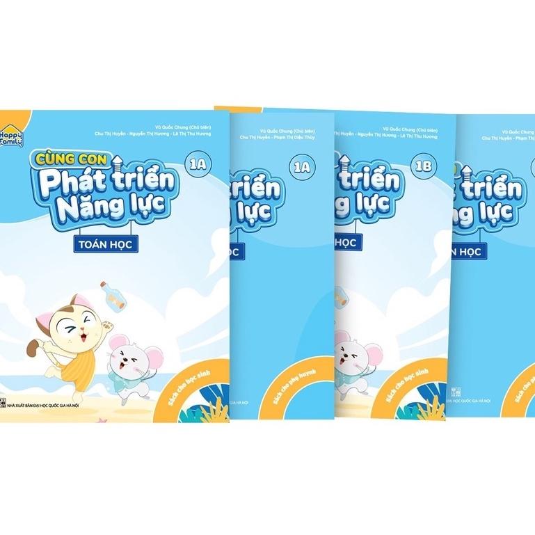 Sách - Bộ 4 cuốn Happy Family: Cùng con phát triển năng lực Toán học 1