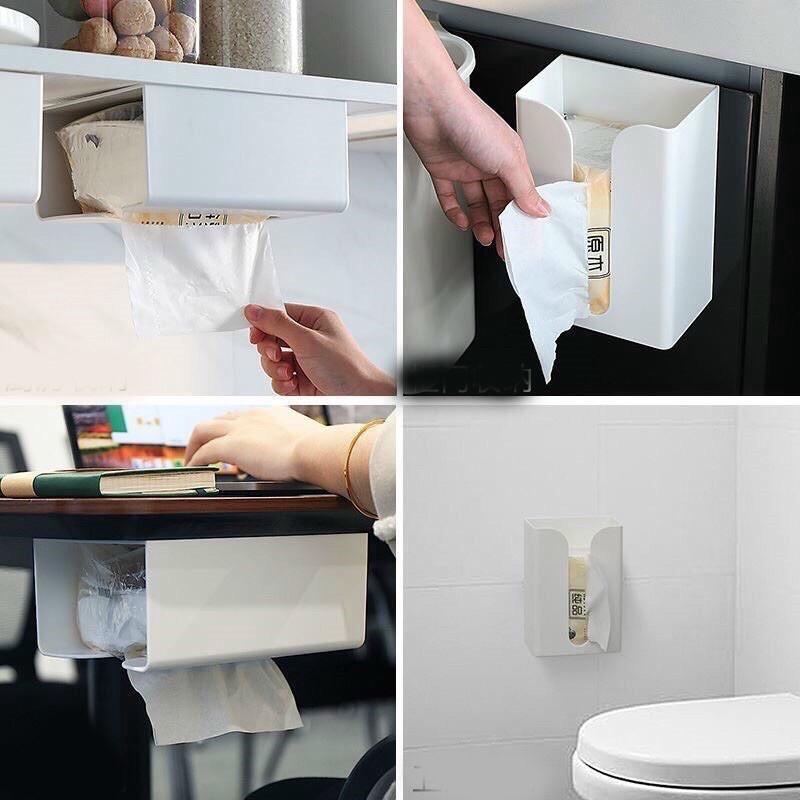 Hộp Đựng Khăn Giấy Dán Tường Tiện Dụng Cho Nhà Tắm / Nhà Bếp