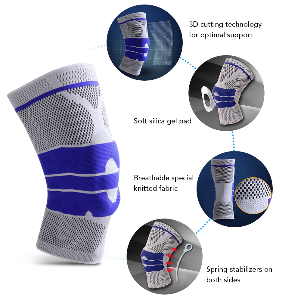 Đệm bảo vệ đầu gối chất liệu gel silicon, chất liệu đàn hồi và thoáng khí