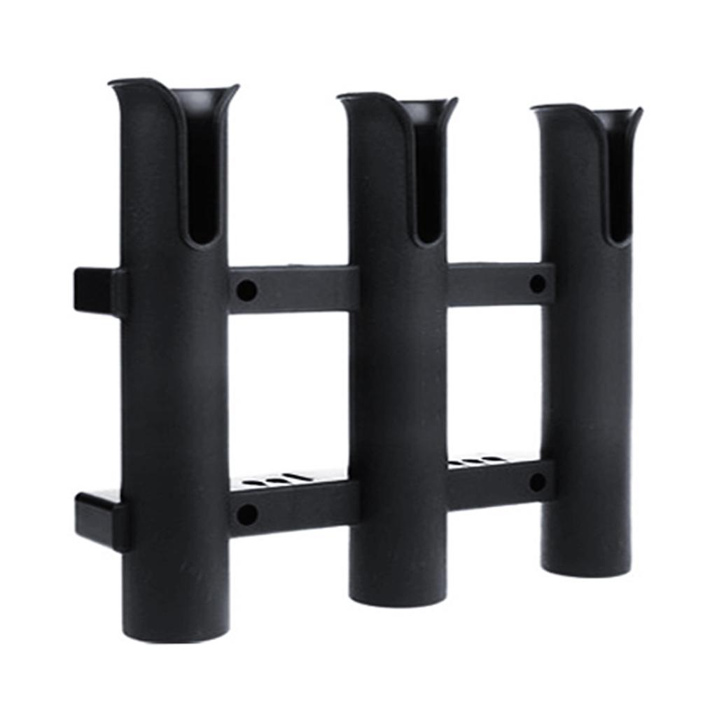 3 Rod Black Fishing Rod Holder Bracket Racks Sockets for Boat Yatch Fishing