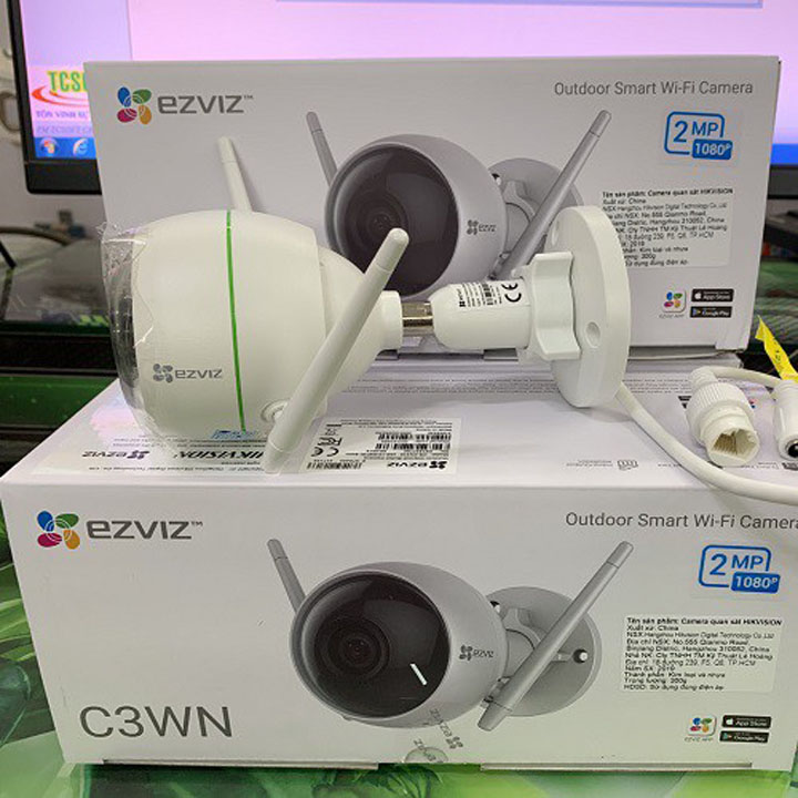 Camera IP Wifi ngoài trời EZVIZ C3WN độ phân giải 2MP hàng chính hãng Nhà An Toàn