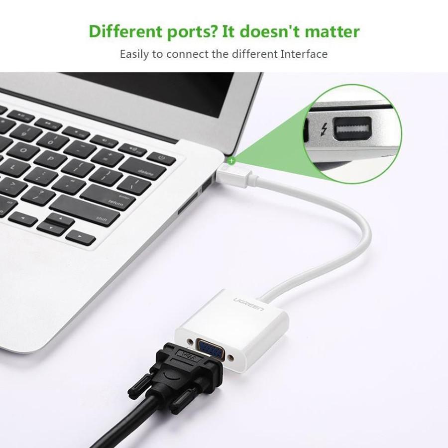 Cáp chuyển đổi Mini DisplayPort sang VGA Ugreen 10458 chính hãng - Hàng Chính Hãng