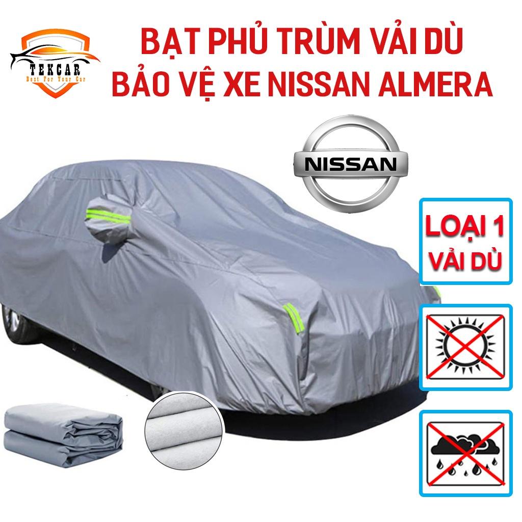 Bạt vải dù phủ trùm kín bảo vệ xe ô tô NISSAN ALMERA chất liệu vải dù oxford cao cấp