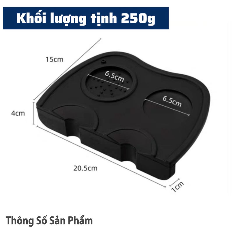 Tấm lót temper silicon M202 để bàn pha chế, dụng cụ pha cà phê espresso chống trầy xước, trơn trượt khi pha