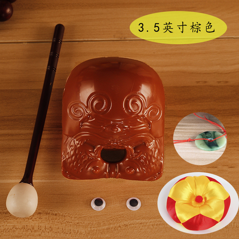 Bộ gõ mõ tụng kinh giảm căng thẳng stress, trang trí nhà cửa tặng mắt, viên ngọc- 3.5 inch