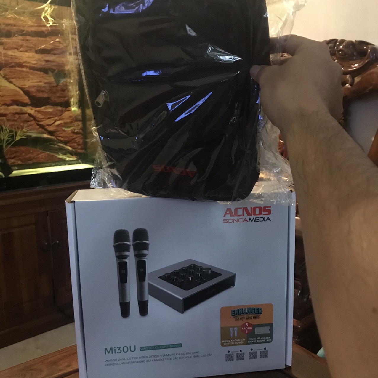 Vang cơ mini Acnos Mi30U + kèm 2 micro nhôm - Hàng chính hãng