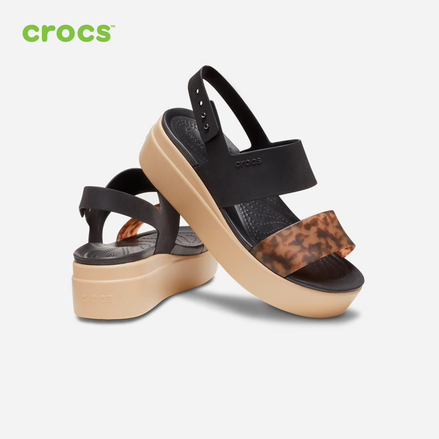 Giày sandal nữ Crocs Brooklyn Low Wedge W Tort - 207864-0C4