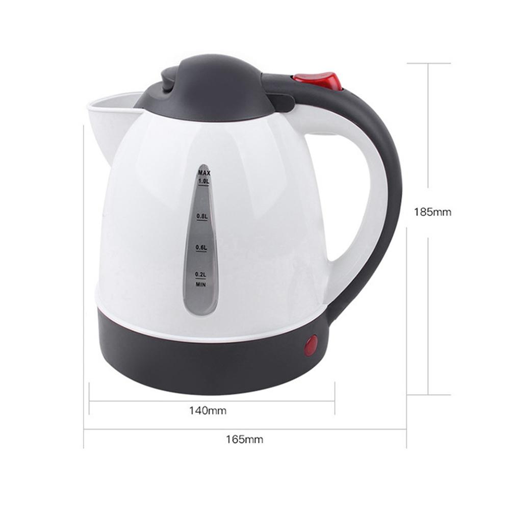 1000mL Car Electric Kettle 12V 150W Portable Cigarette Lighter Kettle for Trip Travel White