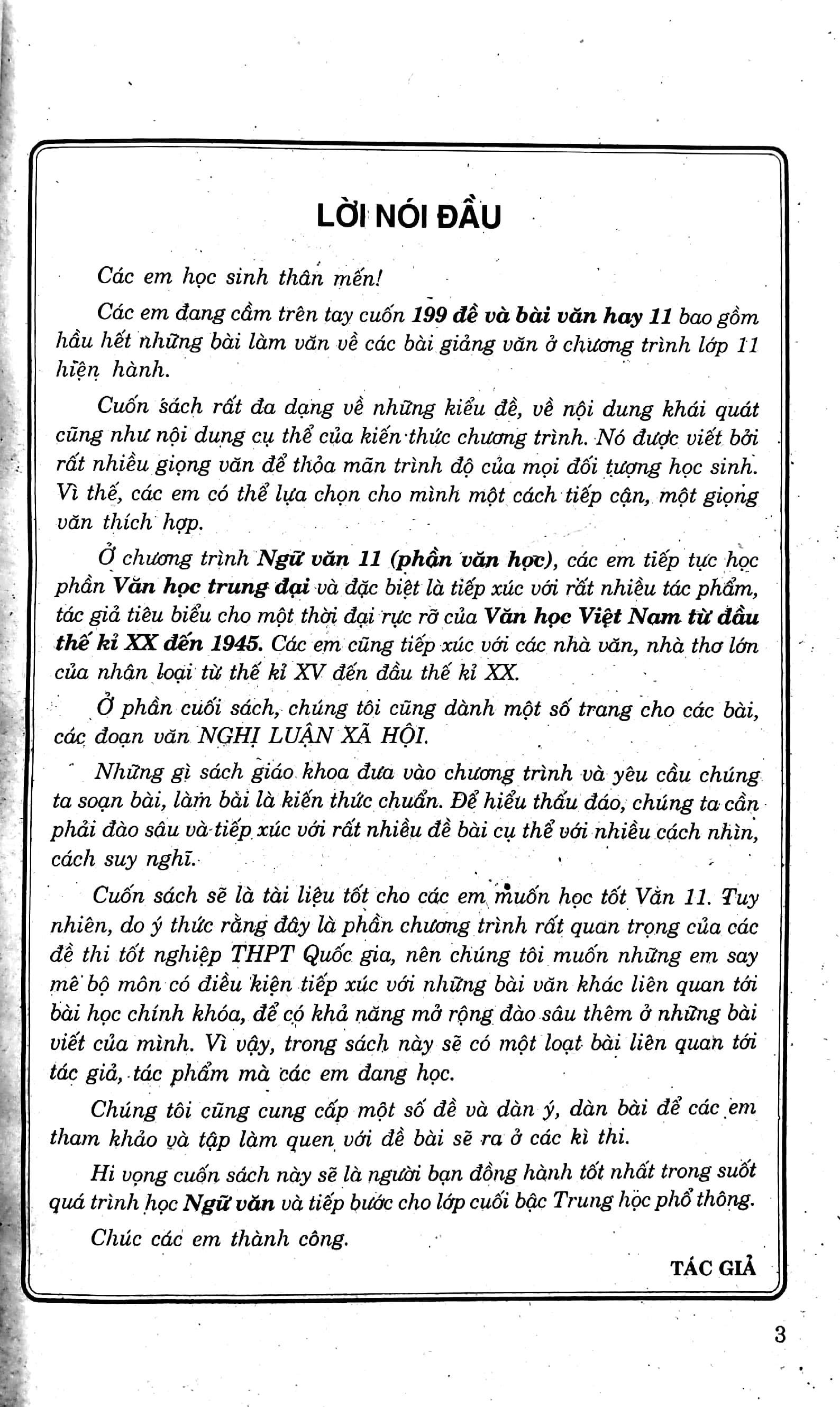 199 Đề Và Bài Văn Hay - Lớp 11