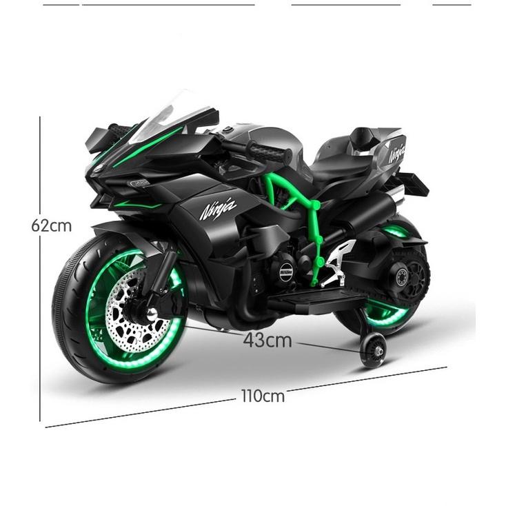 (hỗ trợ ship)Xe máy điện đạp ga NINJA H2R 2 động cơ  bánh phát sáng