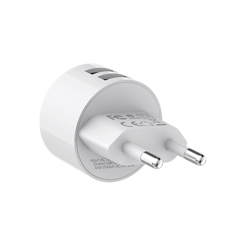 Cóc Sạc BOROFONE BA23A - 2 Cổng USB - Hàng Chính Hãng