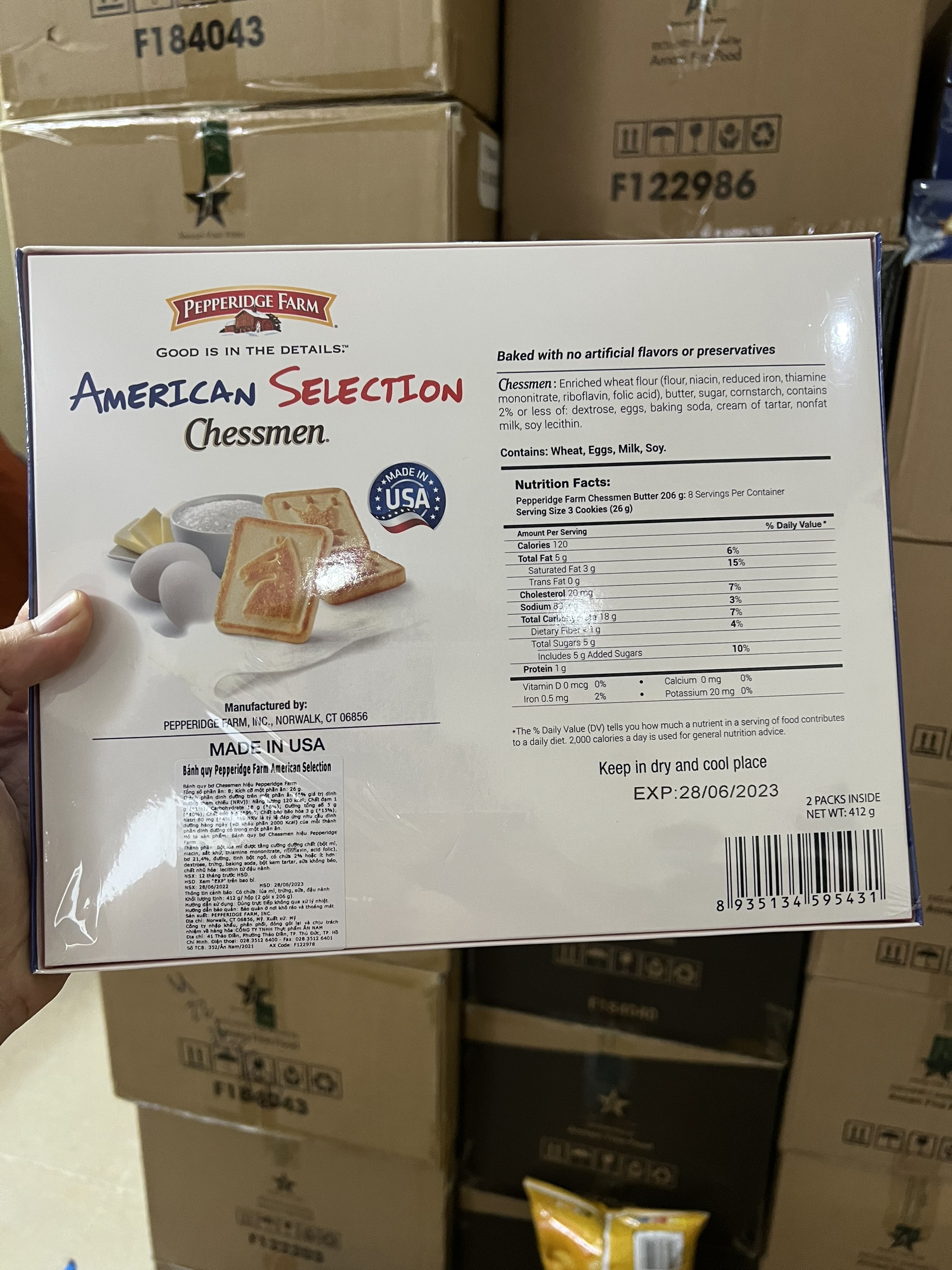 Hộp quà tết - Bánh quy Pepperidge Farm American Selection 412g- USA