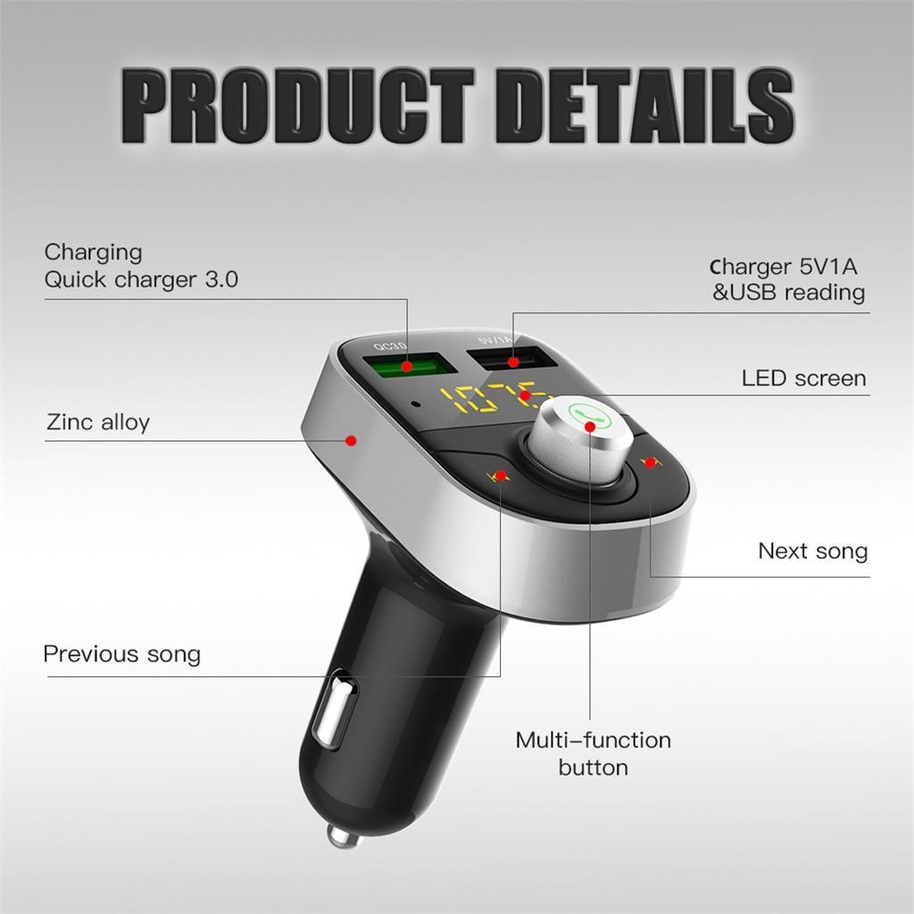 Wireless USB Car Bluetooth FM Adapter Charger With MP3 Player