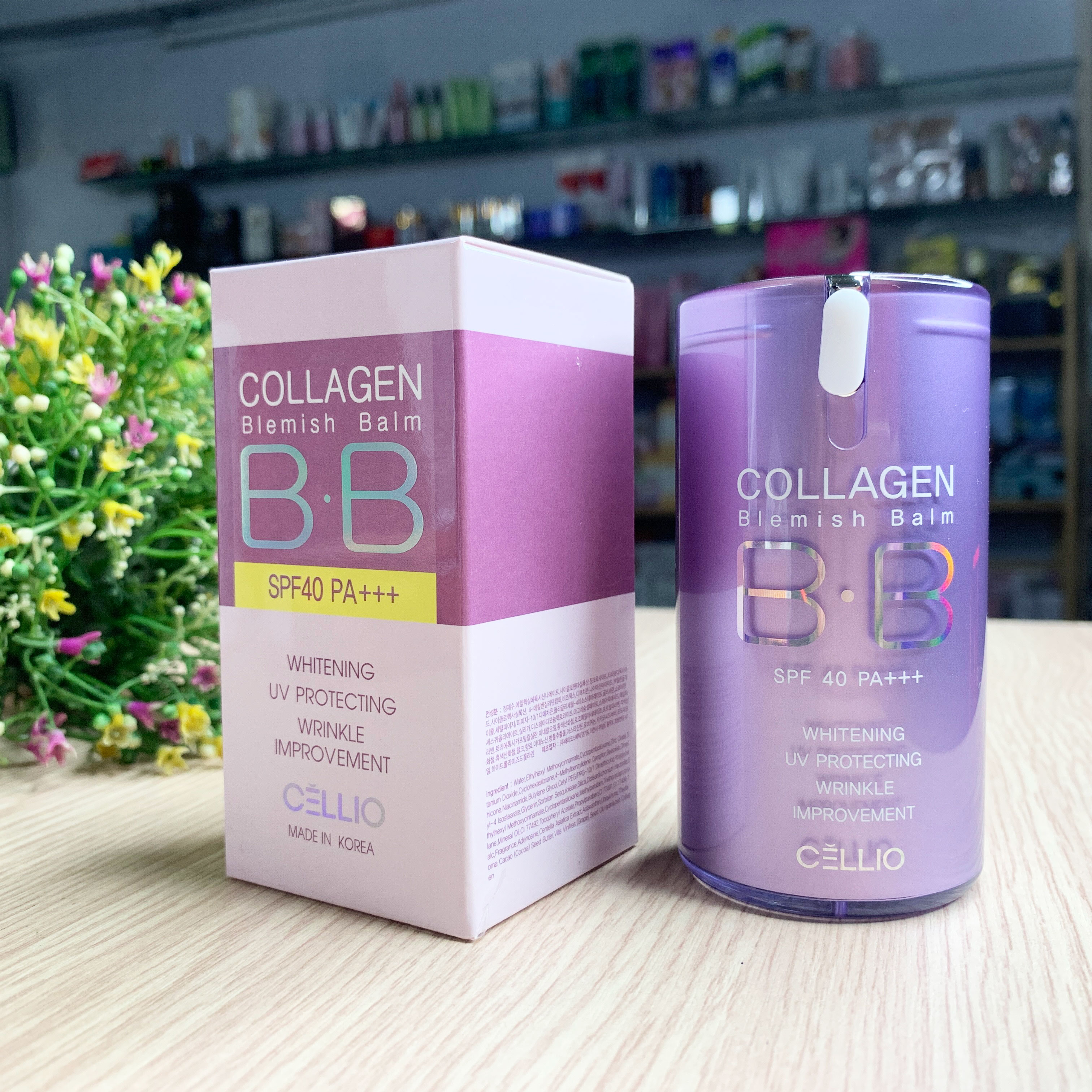 Kem Nền Cellio Collagen Blemish Balm B.B SPF40 PA-tone 21( không có tem phụ-không xuất hoá đơn đỏ )