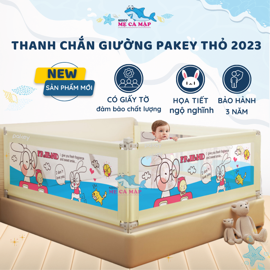 Thanh Chắn Giường PAKEY C1 Mẫu Mới Rẻ Nhất Thị Trường, Thanh Chắn Giường Cho Bé Họa Tiết Ngộ Nghĩnh