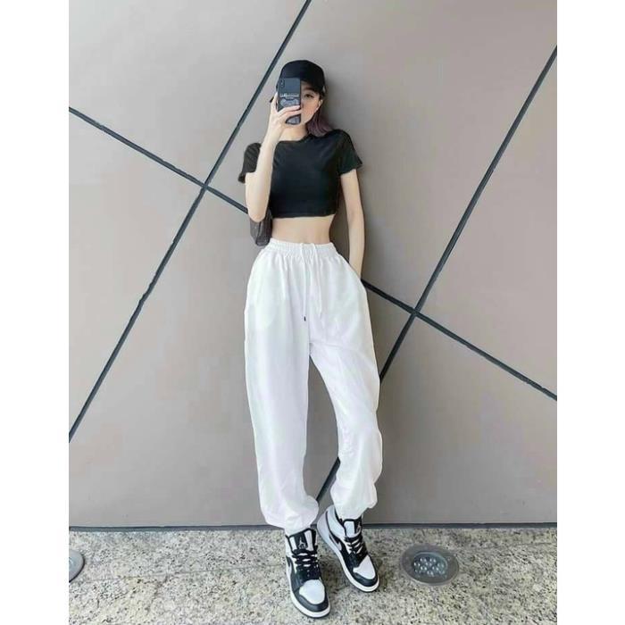 HCM️Bộ Quần Áo Nữ Áo Crop Top Quần Ống Suông,  Set Áo Crop Top, Quần Ống Suông