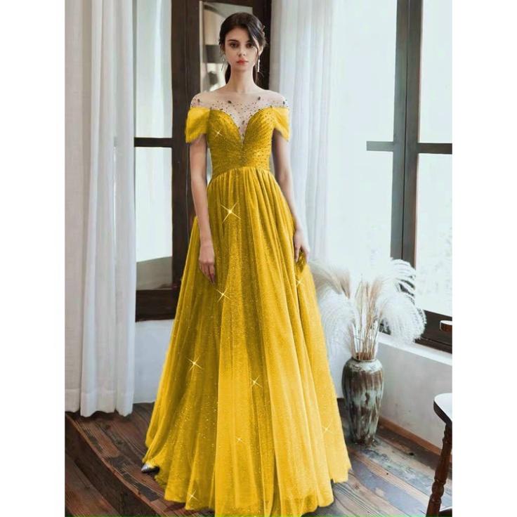 Đầm maxi dự tiệc dạ hội lưới nhũ kết cườm đen sang trọng ivy fashion - SIZE M/L - MS167Y đi biển dự tiệc dạo phố bigsize