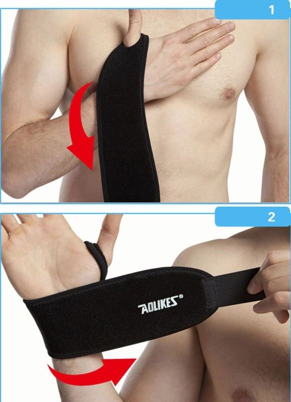 Quấn Nẹp Cổ Tay Bảo Vệ Hỗ Trợ Xương Ống Khớp Cổ Tay Khi Tập Gym, Chơi Thể Thao Pressure Adjustable Wrist Support A-7937 (2 chiếc)