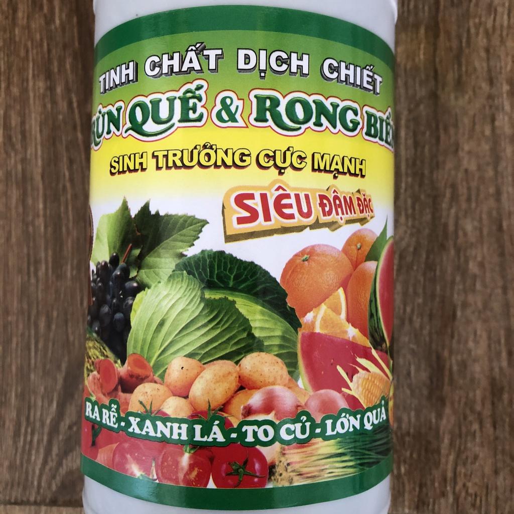 Dịch trùn quế rong biển 1 Lít, giúp cây ra rễ mạnh, xanh cây tốt lá, to củ, to quả, ra hoa đậu trái nhiều