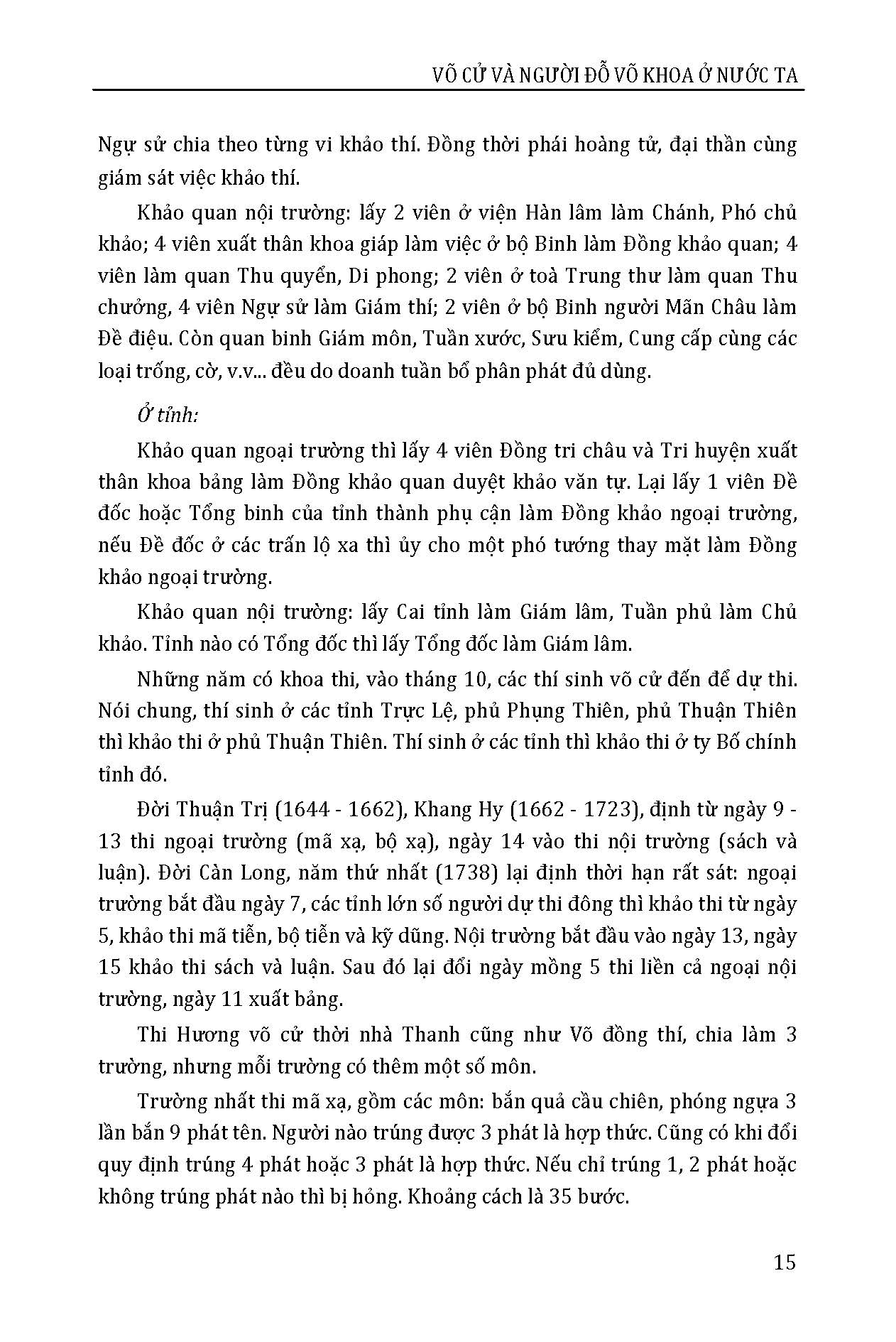 Võ Cử Và Người Đỗ Võ Khoa Ở Nước Ta