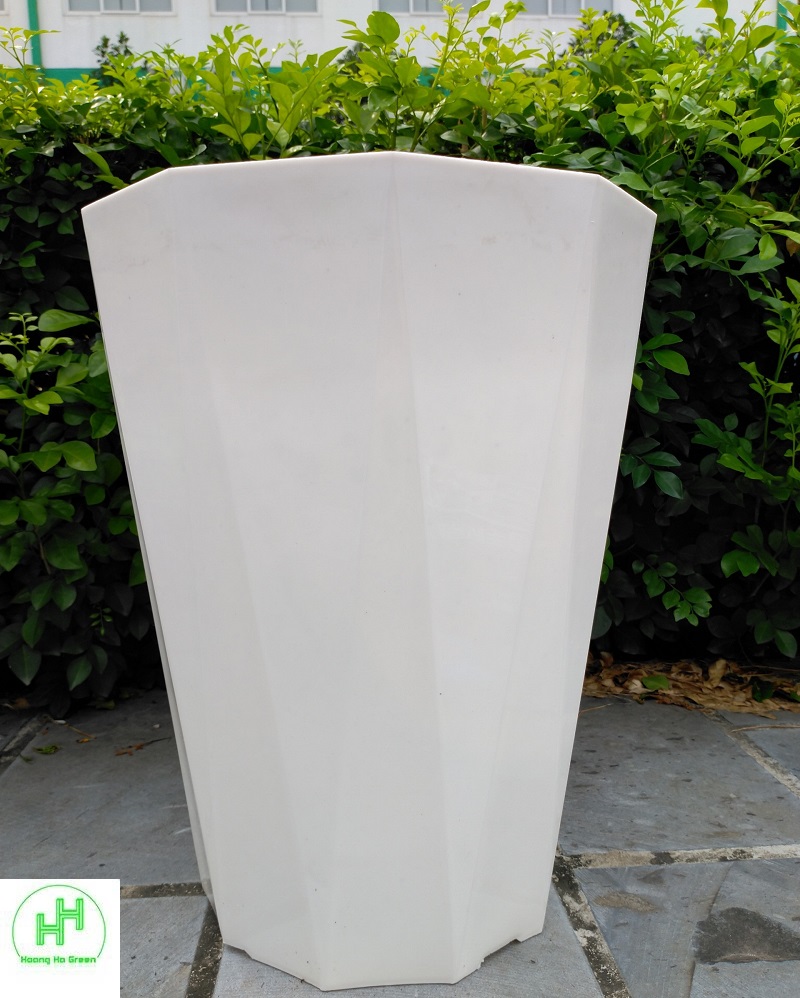5 Chậu nhựa Kim Cương SO4, KT Miệng 30cm x Cao 40cm - Nhựa Đức Minh