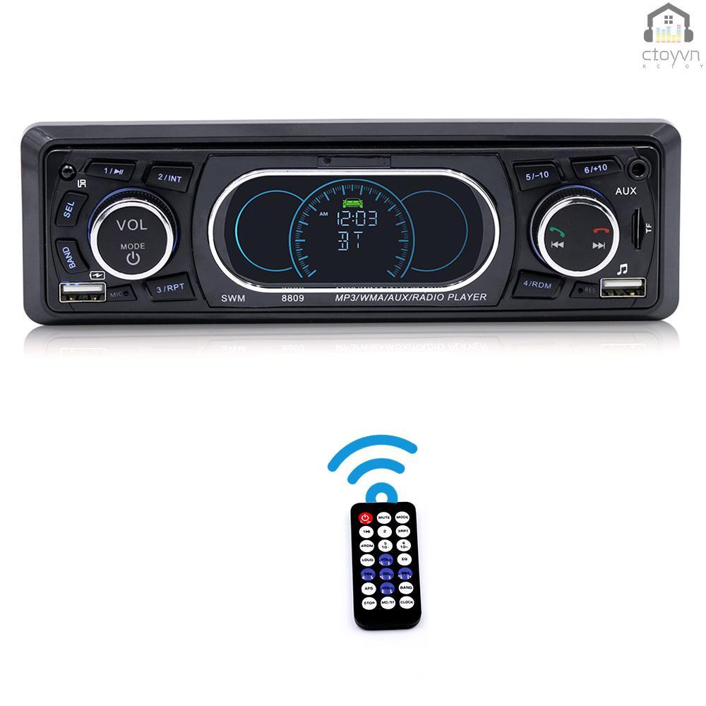 Máy nghe nhạc MP3 SWM 8809 Bluetooth kèm micro và điều khiển từ xa cho xe hơi