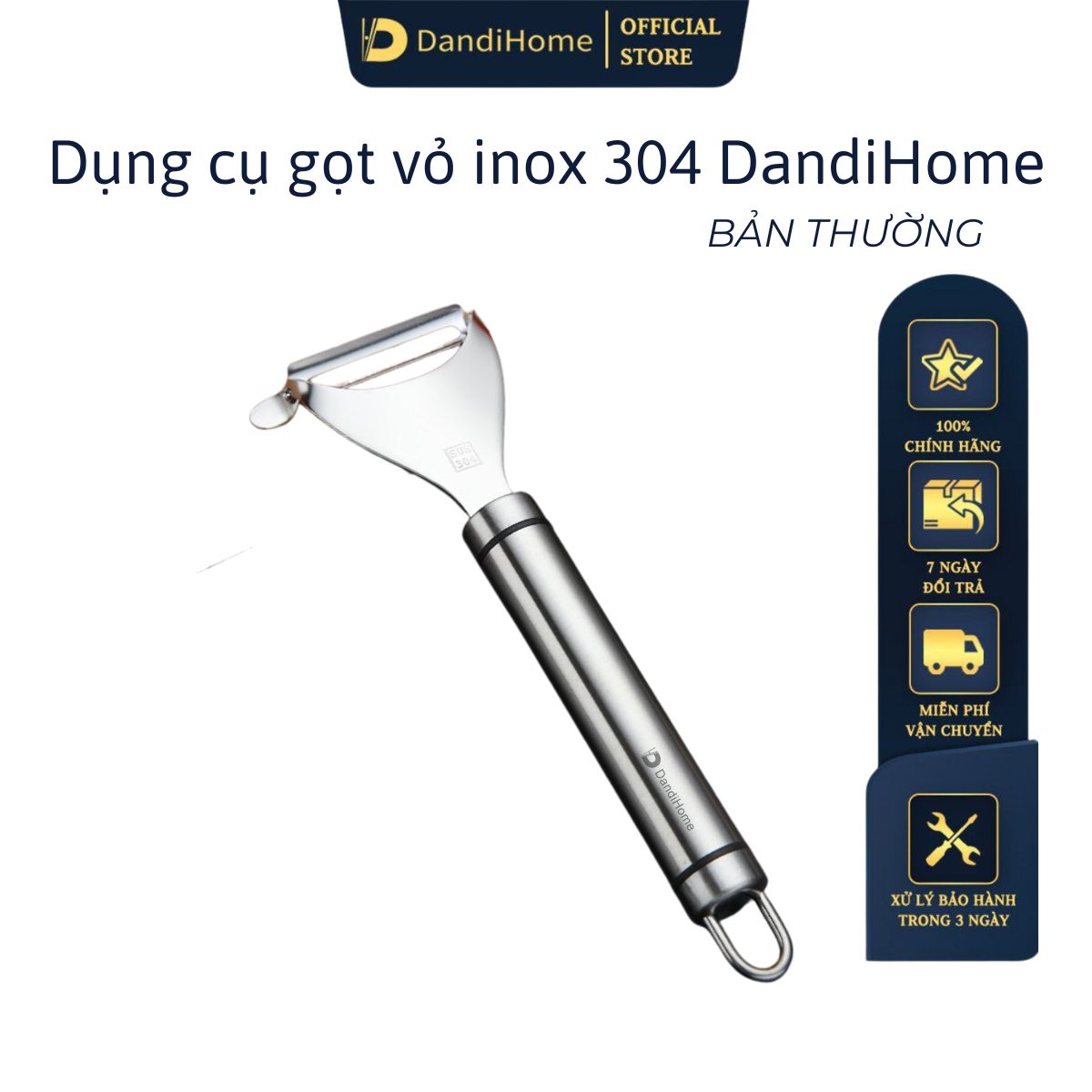 Dụng cụ gọt vỏ, nạo sợi inox 304 DandiHome cao cấp