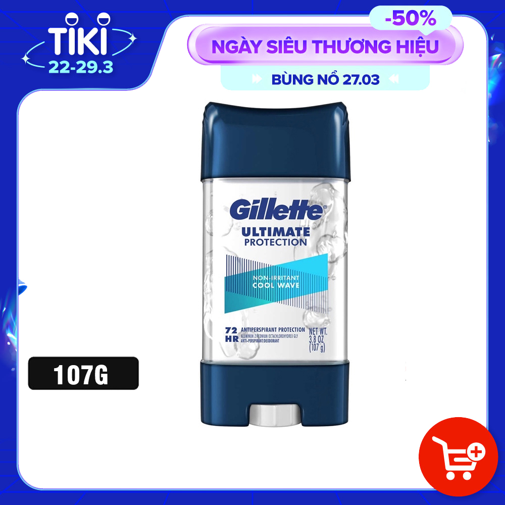 Lăn khử mùi Gillette Advanced Clear Gel Antiperspirant  Cool Wave 107g