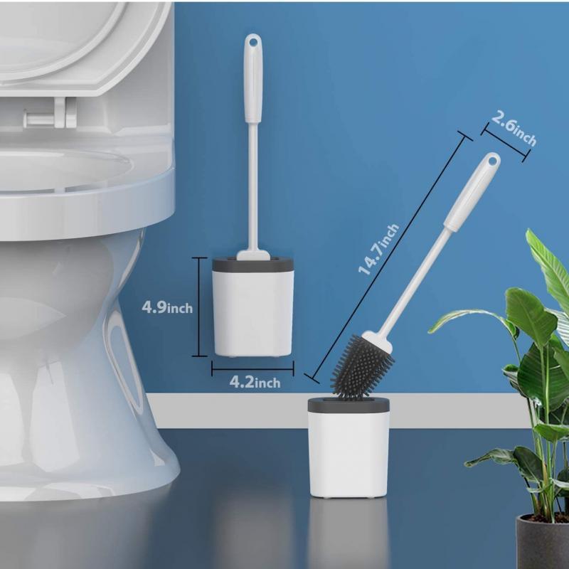 Bàn Chải Vệ Sinh Toilet Bằng Silicon Có Tay Cầm Tiện Lợi