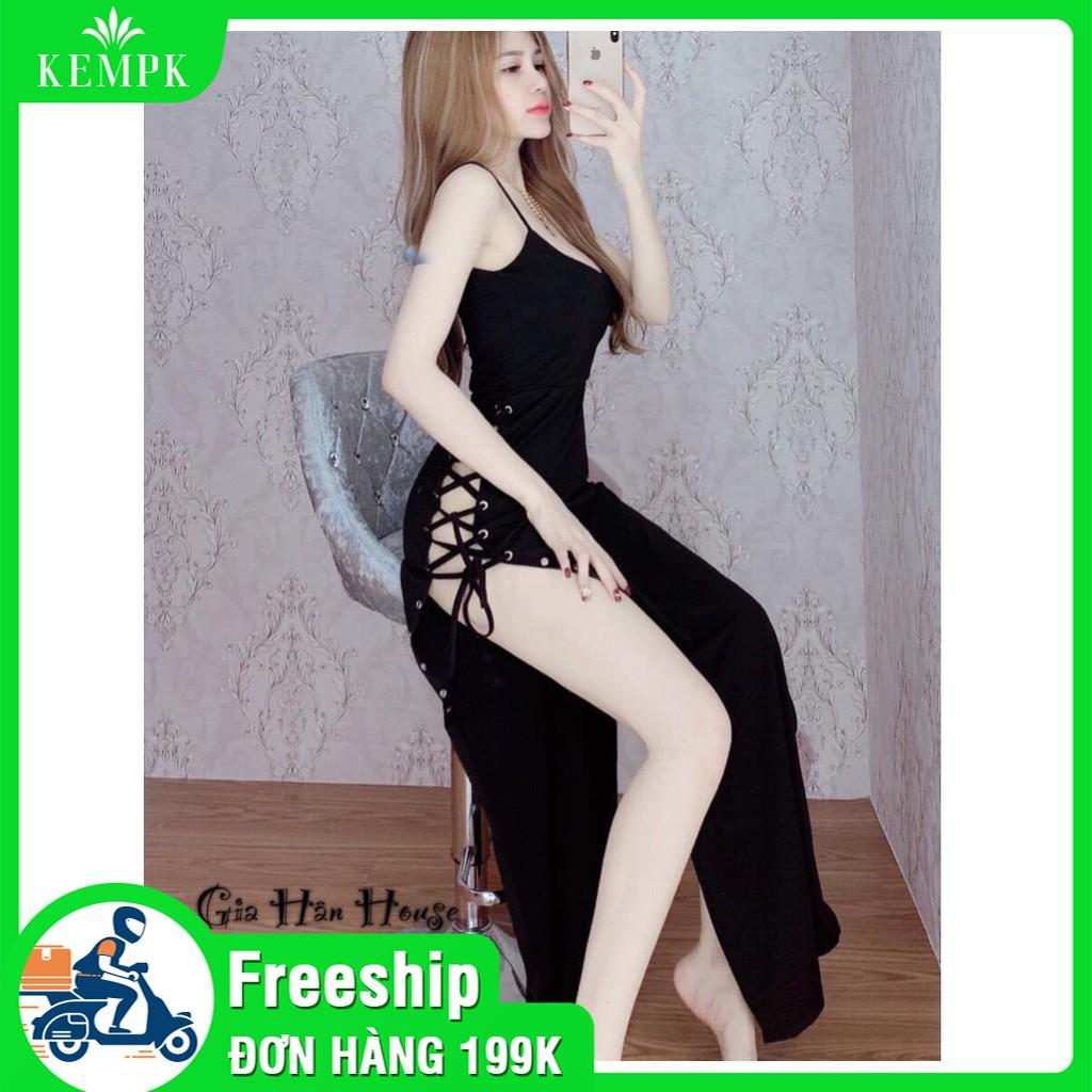 Đầm Maxi Ôm Body 2 Dây Đan Mắt Cáo Đầm Maxi Ôm Body 2 Dây Đan Mắt Cáo Chất Thun Dẻo Dày Dặn Tôn Dáng Thời Trang Nữ