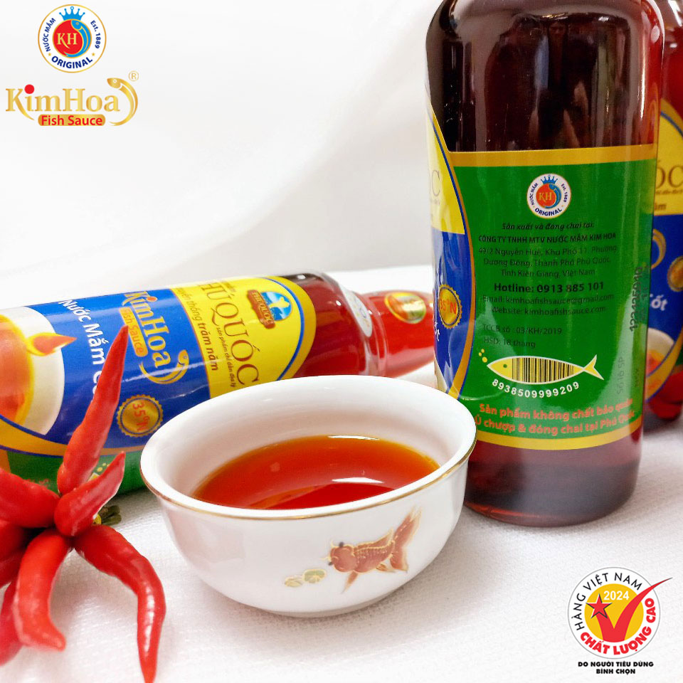 Nước mắm Cốt Kim Hoa Phú Quốc 35 đạm chai nhựa 500ml