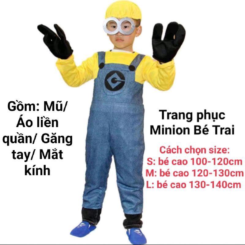 Bộ quần áo hoá trang Minion người lớn và trẻ em cực kỳ dễ thương