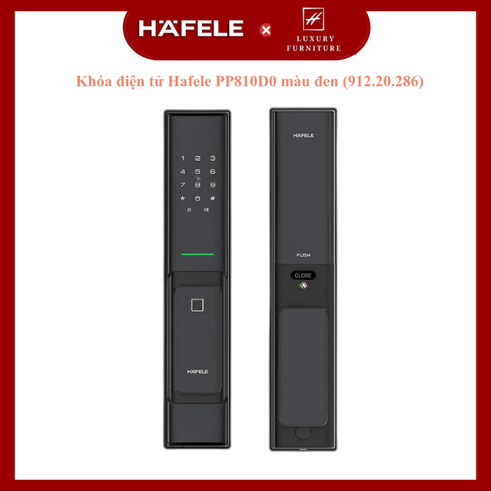 Khóa điện tử Hafele PP810D0  màu đen - Hàng Chính Hãng (912.20.286)