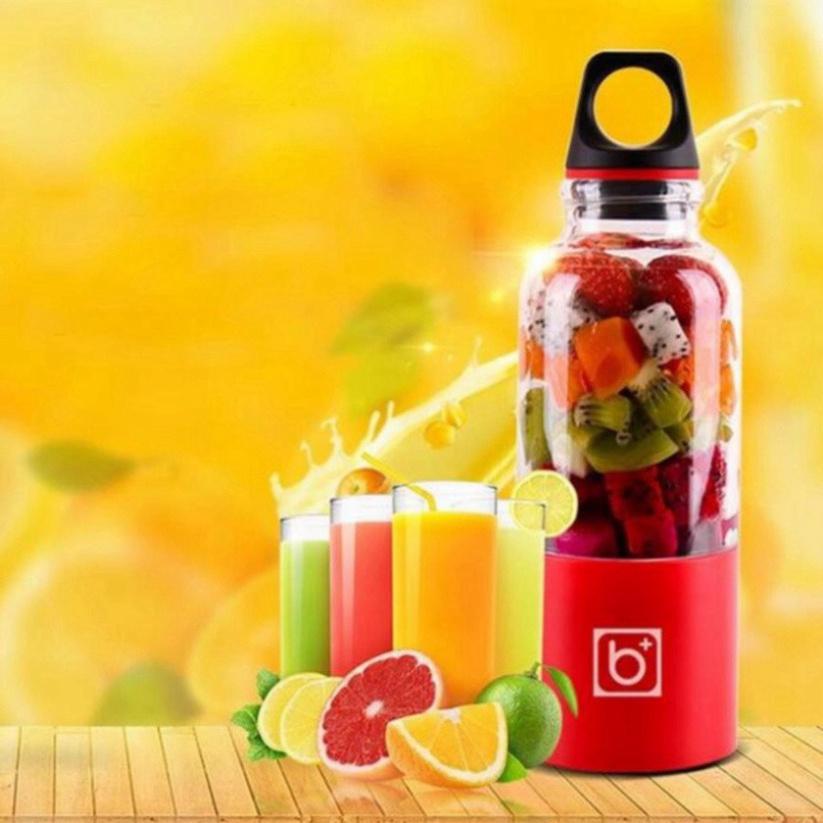 Máy Xay Sinh Tố, Máy Say Sinh Tố Cầm Tay Mini Sạc Pin 4 Lưỡi BINGO JUICER CUP 500Ml