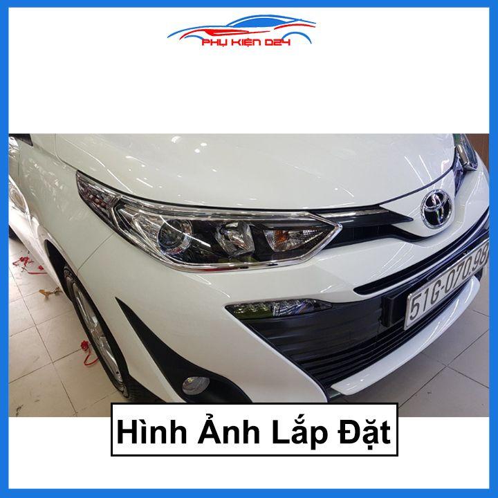Ốp viền đèn pha hậu mạ crom Vios 2008-2013, 2014-2017, 2018-2019 chống trầy trang trí bảo vệ xe