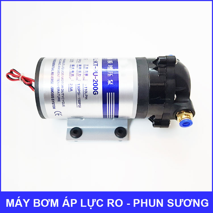 Máy bơm áp lực phun sương lọc nước 24V 110L 200G kèm nguồn