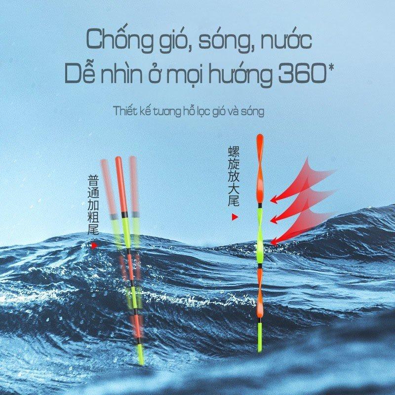 Phao câu đơn, câu đài Lão Ngư V4 tăm xoắn chất liệu nano cao cấp Phukiencaulure25 phao câu đơn truyền tín hiệu siêu nhạy