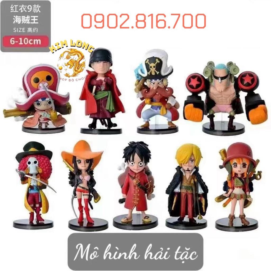 Sét mô hình 9 nhân vật chibi ONE PIECE - Team Luffy đảo hải tặc 6 - 10cm Đồ chơi quà tặng cho bé