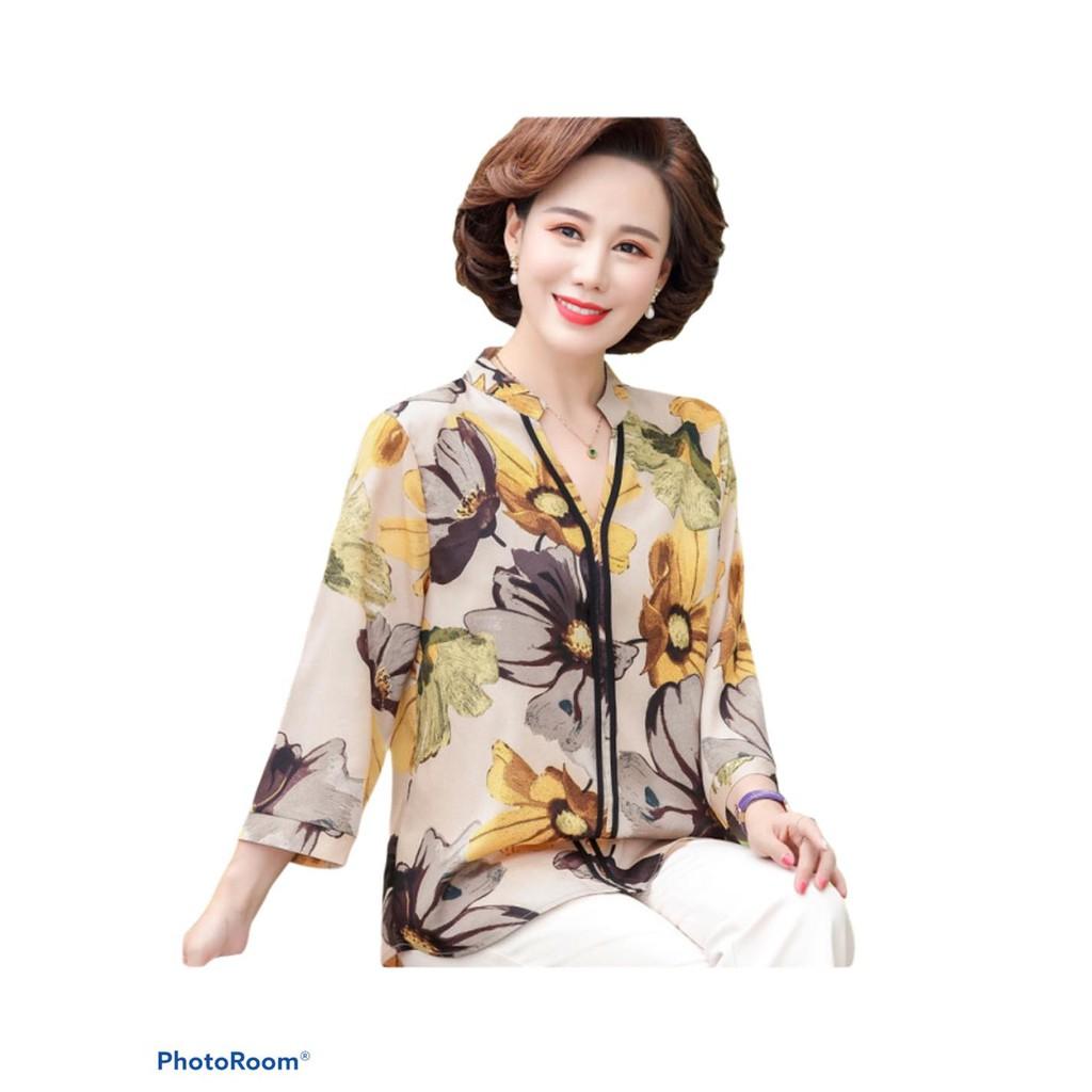Áo hoa trung niên cho người lớn tuổi  GD29-0121