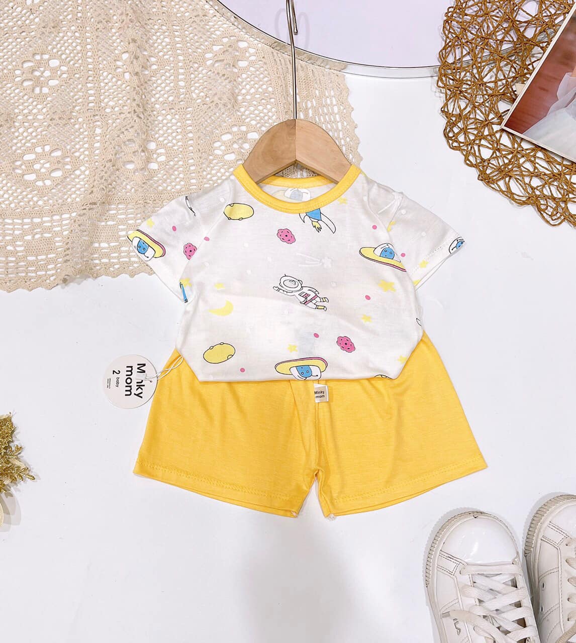 Set bộ thun lạnh Minky mom mẫu mới cho bé