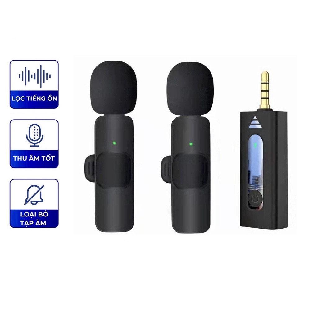 MICROPHONE KẸP ÁO KHÔNG DÂY 2 MICRO K35-2 - HN