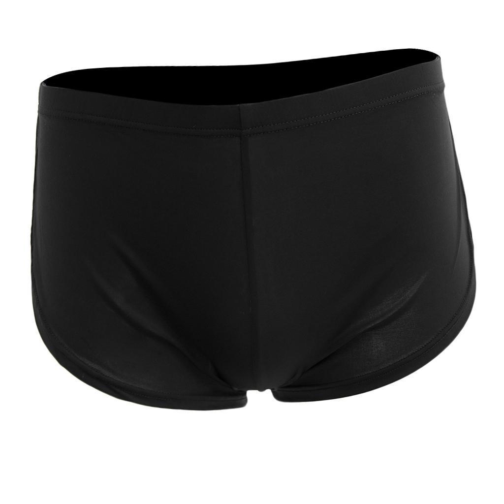 Soft Comfy Mens Side Split Solid Briefs Bulge Pouch Boxers Low Rise Sports Home Underwear Panties